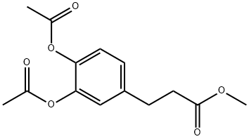 3,4-Bis(acetyloxy)benzenepropanoic acid methyl ester structure