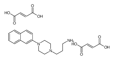 (E)-but-2-enedioic acid,3-(4-naphthalen-2-ylpiperazin-1-yl)propan-1-amine Structure