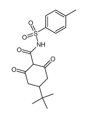 5-tert.-Butyl-2-(N-p-toluenesulfonylcarbamoyl)-1,3-cyclohexanedione结构式