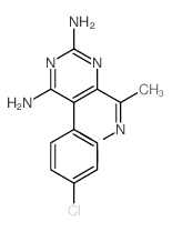 5-(4-chlorophenyl)-6-(N-dimethylamino-C-methyl-carbonimidoyl)pyrimidine-2,4-diamine structure