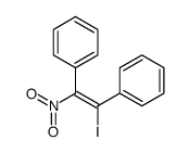 (2-iodo-1-nitro-2-phenylethenyl)benzene Structure