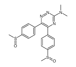 N,N-dimethyl-5,6-bis(4-methylsulfinylphenyl)-1,2,4-triazin-3-amine结构式