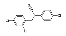 2,4-dichloro-α-(4-chlorophenyl)benzenepropanenitrile结构式