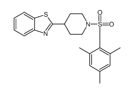 Piperidine, 4-(2-benzothiazolyl)-1-[(2,4,6-trimethylphenyl)sulfonyl]- (9CI) structure