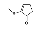 2-methylsulfanylcyclopent-2-en-1-one结构式
