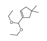 1-(diethoxymethyl)-4,4-dimethylcyclopentene Structure