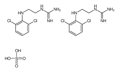 2-[2-(2,6-dichloroanilino)ethyl]guanidine,sulfuric acid结构式