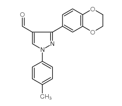 3-(2,3-dihydrobenzo[b][1,4]dioxin-6-yl)-1-p-tolyl-1h-pyrazole-4-carbaldehyde结构式