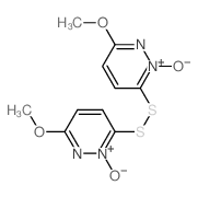 Pyridazine, 3,3-dithiobis(6-methoxy-, 2,2-dioxide structure