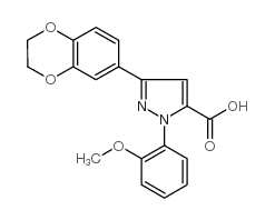 3-(2,3-dihydrobenzo[b][1,4]dioxin-7-yl)-1-(2-methoxyphenyl)-1h-pyrazole-5-carboxylic acid Structure