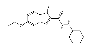 N2-Cyclohexyl-2-(1-methyl-5-ethoxyindolyl)-carbohydrazid结构式