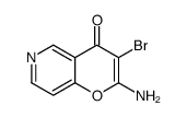 2-amino-3-bromopyrano[3,2-c]pyridin-4-one结构式