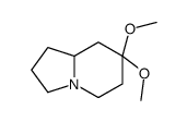 7,7-dimethoxy-2,3,5,6,8,8a-hexahydro-1H-indolizine结构式