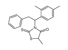 3-[1-(2,4-dimethyl-phenyl)-2-phenyl-ethyl]-5-methyl-2-thioxo-thiazolidin-4-one结构式