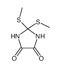2,2-bis(methylsulfanyl)imidazolidine-4,5-dione结构式