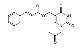 3-phenyl-acrylic acid 2,4-dioxo-1-(2-oxo-propyl)-1,2,3,4-tetrahydro-pyrimidin-5-ylmethyl ester Structure