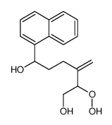 5-hydroperoxy-4-methylidene-1-naphthalen-1-ylhexane-1,6-diol结构式