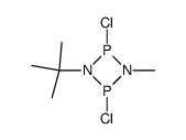 1-tert-Butyl-2,4-dichloro-3-methyl-[1,3,2,4]diazadiphosphetidine结构式
