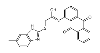 N-(9,10-dioxoanthracen-1-yl)-2-[(6-methyl-1H-benzimidazol-2-yl)sulfanyl]acetamide Structure