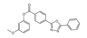 (3-methoxyphenyl) 4-(5-phenyl-1,3,4-oxadiazol-2-yl)benzoate结构式