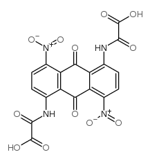 2,2'-[(9,10-dihydro-4,8-dinitro-9,10-dioxo-1,5-anthracenediyl)diimino]bis(2-oxoacetic) acid Structure