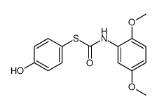 S-(4-hydroxyphenyl) (2,5-dimethoxyphenyl)carbamothioate structure