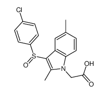 2-[3-(4-chlorophenyl)sulfinyl-2,5-dimethylindol-1-yl]acetic acid Structure