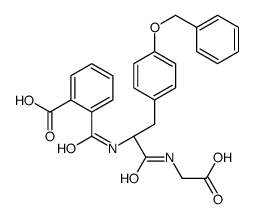 2-[[(2S)-1-(carboxymethylamino)-1-oxo-3-(4-phenylmethoxyphenyl)propan-2-yl]carbamoyl]benzoic acid Structure