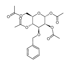 3-O-Benzyl-1,2,4,6-tetra-O-acetyl-a-D-mannopyranose Structure
