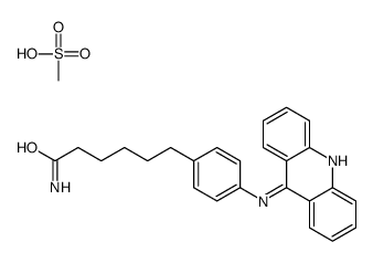 6-[4-(acridin-9-ylamino)phenyl]hexanamide,methanesulfonic acid结构式