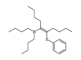 (E)-dibutyl(6-(phenylthio)dec-5-en-5-yl)borane结构式