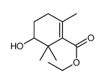 5-Hydroxy-2,6,6-trimethyl-1-cyclohexene-1-carboxylic acid ethyl ester Structure