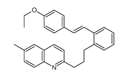 2-[3-[2-[2-(4-ethoxyphenyl)ethenyl]phenyl]propyl]-6-methylquinoline结构式