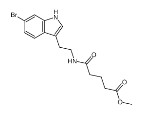 methyl 4-[2-(6-bromo-1H-3-indolyl)ethylcarbamoyl]butanoate Structure