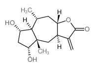 Ambros-11(13)-en-12-oic acid, 2alpha,4alpha,8alpha-trihydroxy-,gamma-lactone structure
