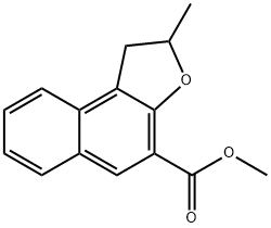 1,2-Dihydro-2-methylnaphtho[2,1-b]furan-4-carboxylic acid methyl ester结构式