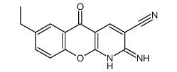 2-AMINO-7-ETHYL-5-OXO-5H-(1)BENZOPYRANO-(2,3-B)PYRIDINE-3-CARBONITRILE picture