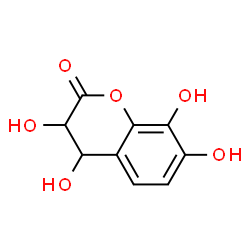 2H-1-Benzopyran-2-one, 3,4-dihydro-3,4,7,8-tetrahydroxy- (9CI)结构式