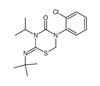 2-tert-butylimino-5-(2-chloro-phenyl)-3-isopropyl-[1,3,5]thiadiazinan-4-one结构式