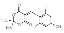 5-[(2,6-dichloro-4-methyl-phenyl)methylidene]-2,2-dimethyl-1,3-dioxane-4,6-dione结构式