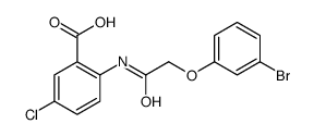 2-[[2-(3-bromophenoxy)acetyl]amino]-5-chlorobenzoic acid Structure