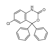 6-Chloro-4,4-diphenyl-1,2-dihydro-3,1-benzoxazin-2(4H)-one结构式