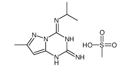 methanesulfonic acid,7-methyl-4-N-propan-2-ylpyrazolo[1,5-a][1,3,5]triazine-2,4-diamine结构式