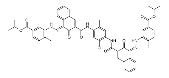 3,3'-[(2-Chloro-5-methyl-1,4-phenylene)bis[iminocarbonyl(2-hydroxy-3,1-naphthalenediyl)azo]]bis[4-methylbenzoic acid 1-methylethyl] ester结构式