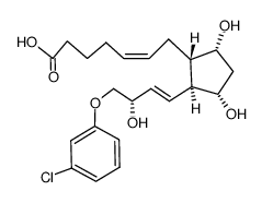 5-Heptenoic acid, 7-[(1R,2R,3R,5S)-2-[(1E,3R)-4-(3-chlorophenoxy)-3-hydroxy-1-buten-1-yl]-3,5-dihydroxycyclopentyl]-, (5E)-rel-结构式