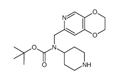 1,1-dimethylethyl (2,3-dihydro[1,4]dioxino[2,3-c]pyridin-7-ylmethyl) 4-piperidinylcarbamate Structure