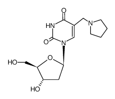 α-pyrrolidin-1-yl-thymidine结构式