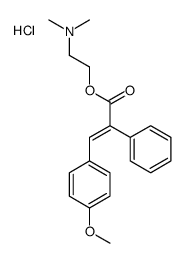2-[(Z)-3-(4-methoxyphenyl)-2-phenylprop-2-enoyl]oxyethyl-dimethylazanium,chloride结构式