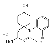 1,3,5-Triazaspiro(5.5)undeca-2,4-diene, 1-(2-bromophenyl)-2,4-diamino- 9-methyl-, hydrochloride Structure