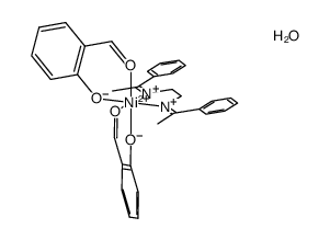 bis(salicylaldehydato)(bis(acetophenone)ethylenediamine)nickel(II) monohydrate Structure